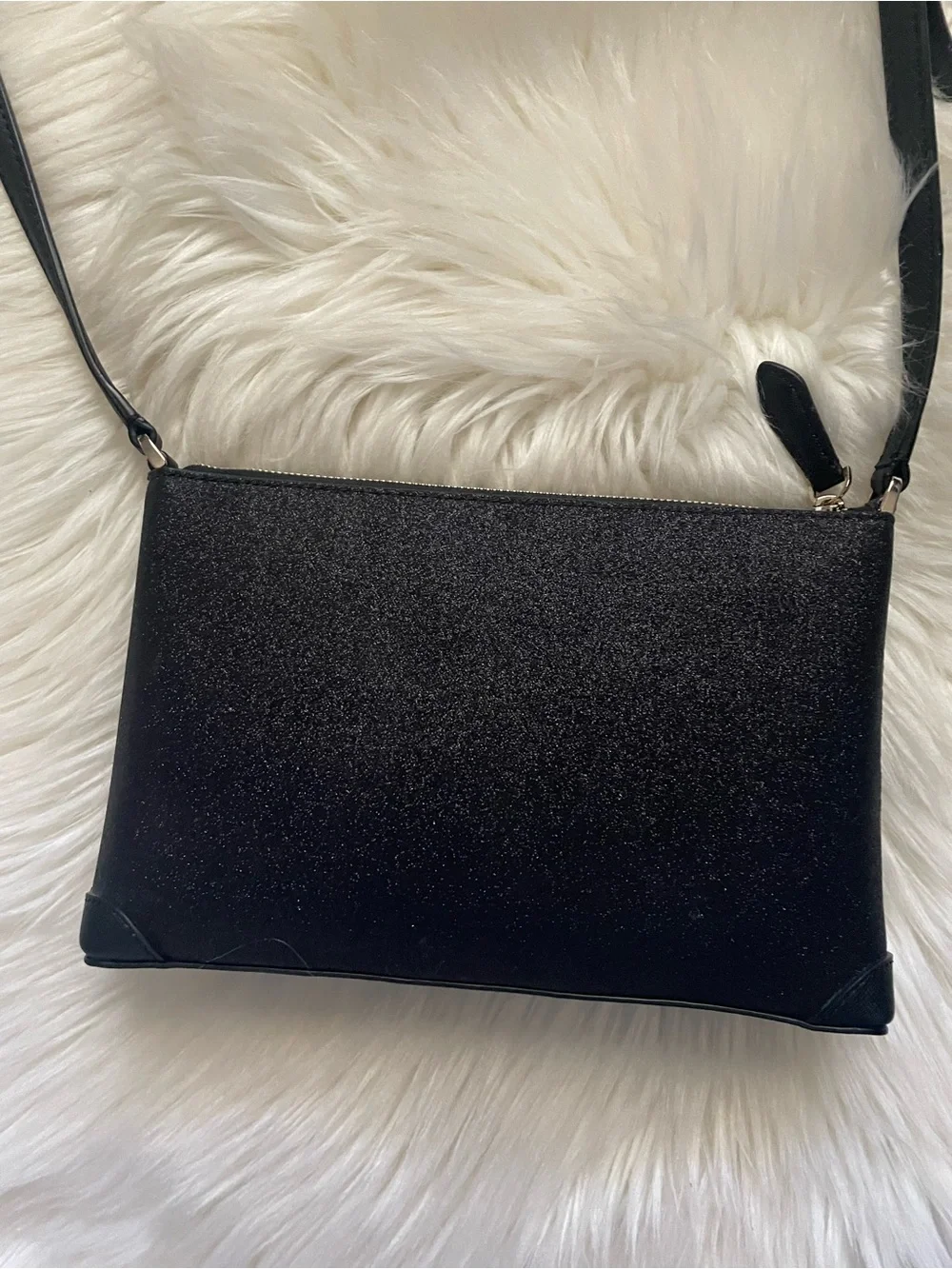 kate spade Black Glitter Crossbody Pouch